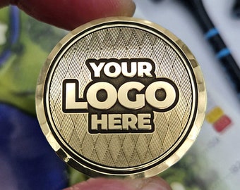 Personalized Golf Ball Marker: Custom Logo, Engraved Brass or Steel
