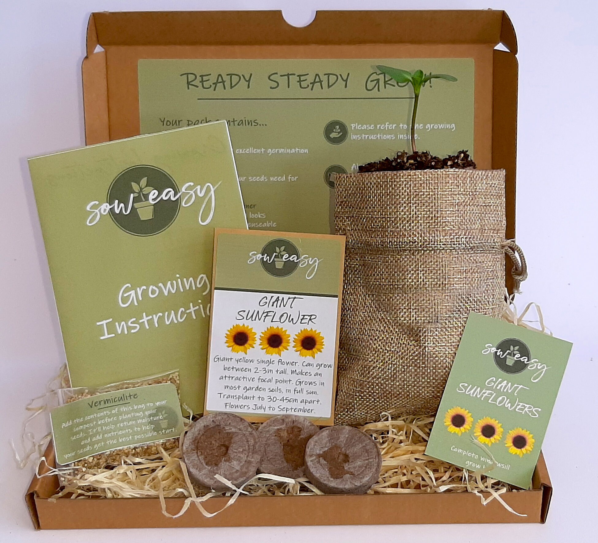 Grow Your Own Sunflowers Gift Set Complete Kit with Growing Etsy