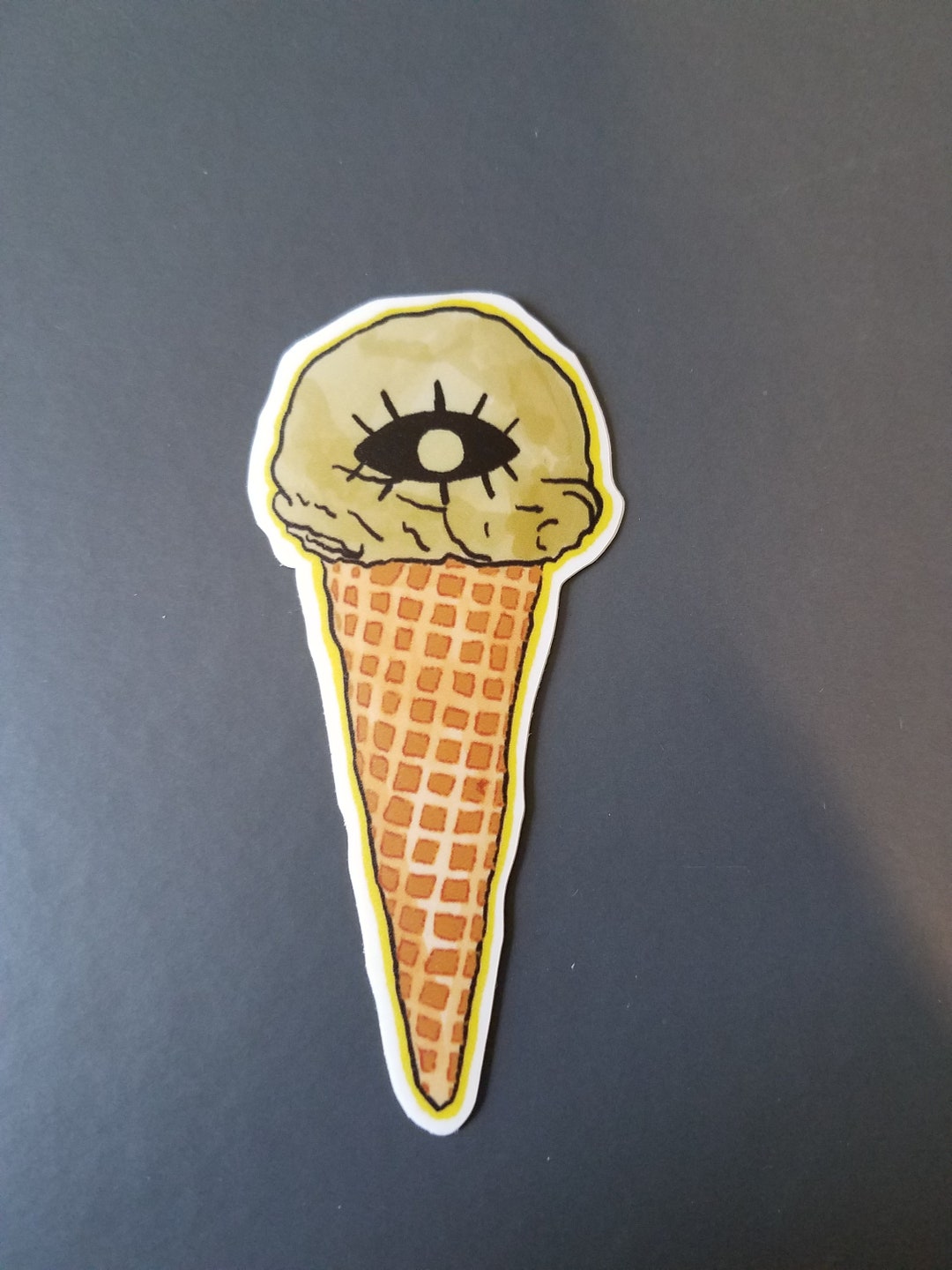 Eye Scream Cone Sticker - Etsy