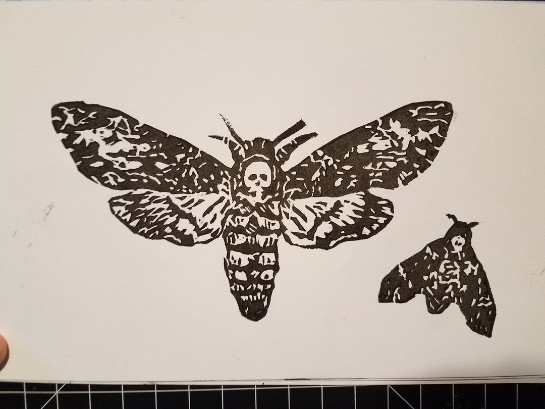 Death's Head Hawk Moth Print - Etsy