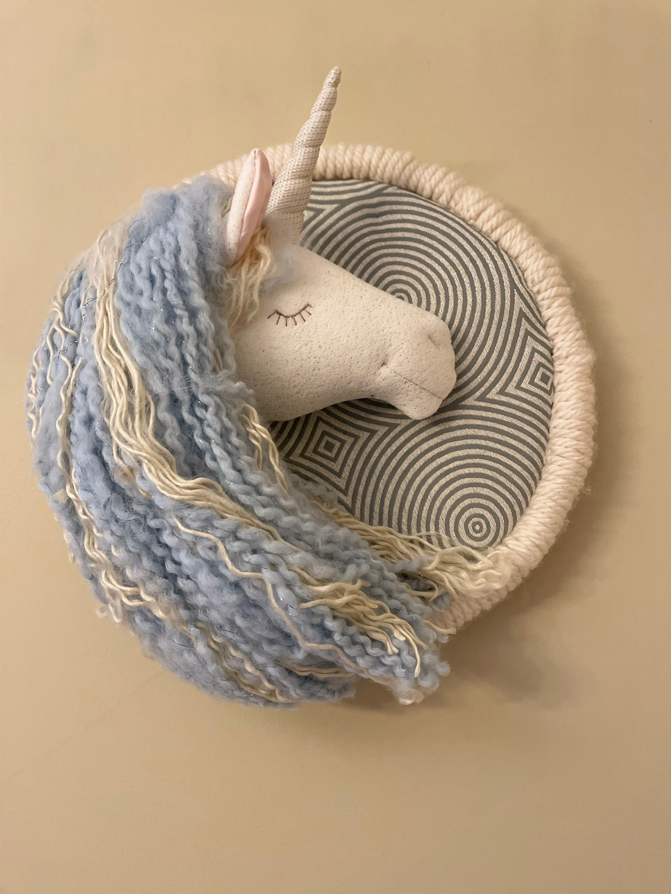 Unicorn Head Wall Hanging round Etsy