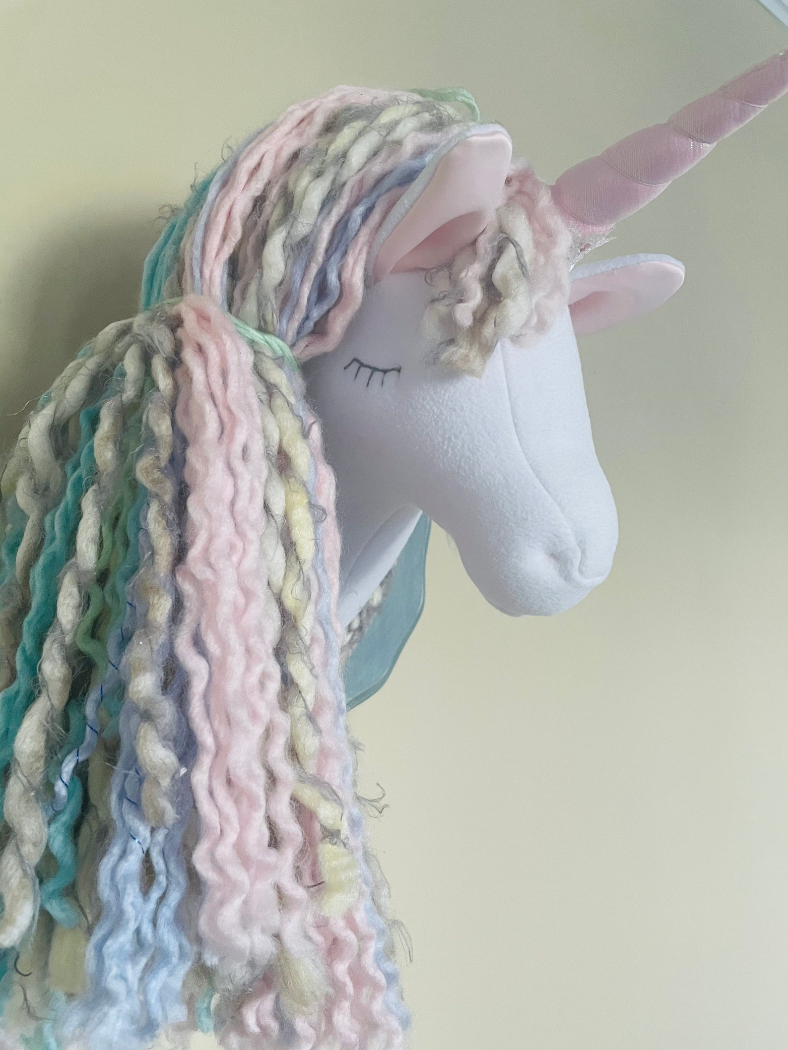 Willow Unicorn Faux Taxidermy ready to ship Pastel rainbow | Etsy
