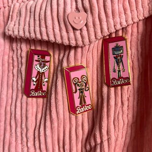 1.75in BarVee Doll Collection, Hazbin Hotel Hard Enamel Pins, Valentino, Velvette, Vox
