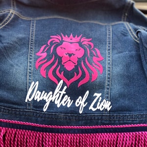 Children's Denim Jacket| Daughter of Zion| Israelite Prince| Custom Denim Jacket for Kids| Israelite Kids Clothing