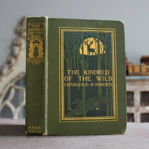 Kindred of the Wild 1902 Illustrated Antique Edwardian Old Book Wildlife Animal Stories (Moose, Tiger, Hare, Lynx, Eagle, Owl, Hedgehog Etc)