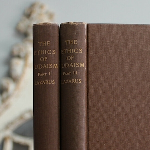 The Ethics of Judaism 1900 1st Edition Antique Old 2 Volume Book Set of Jewish Religion