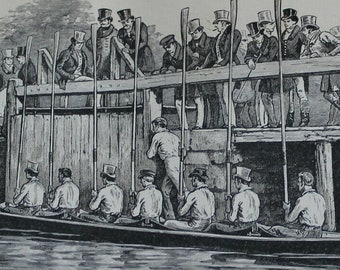 Boating 1891 Illustrated Antique Victorian Old Book of Acquatic, Water Sports