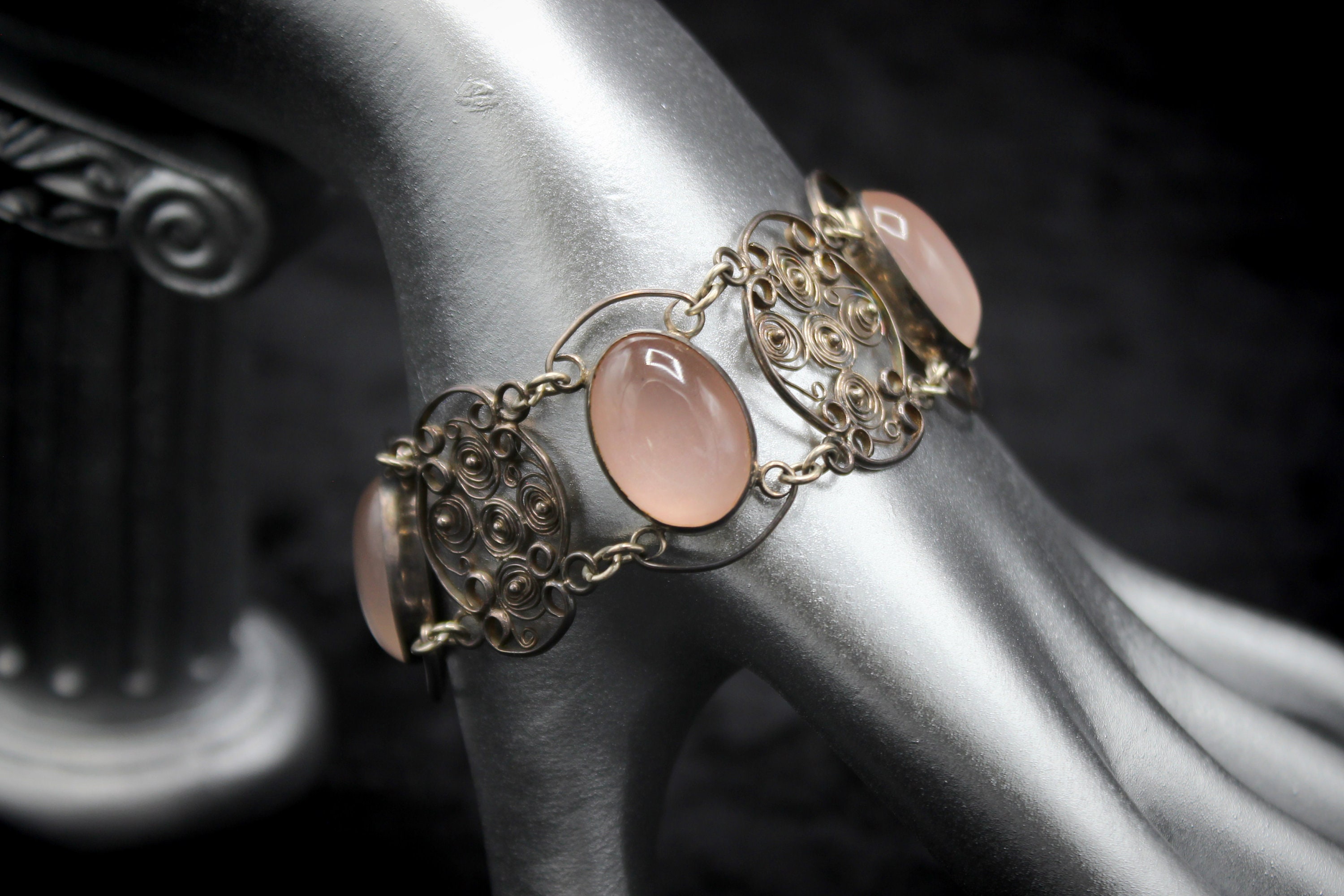 Bracelet Victorien En Or 18 K Sertie D'une Grande Améthyste