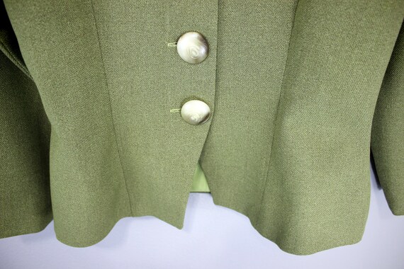 Handmade Pale Lime Green Tailored Jacket with Low… - image 6