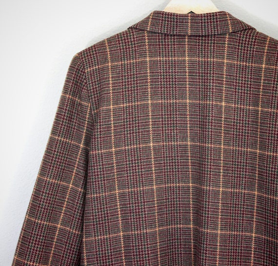 Women's Coffee Wool Blend Window Pane Houndstooth… - image 3