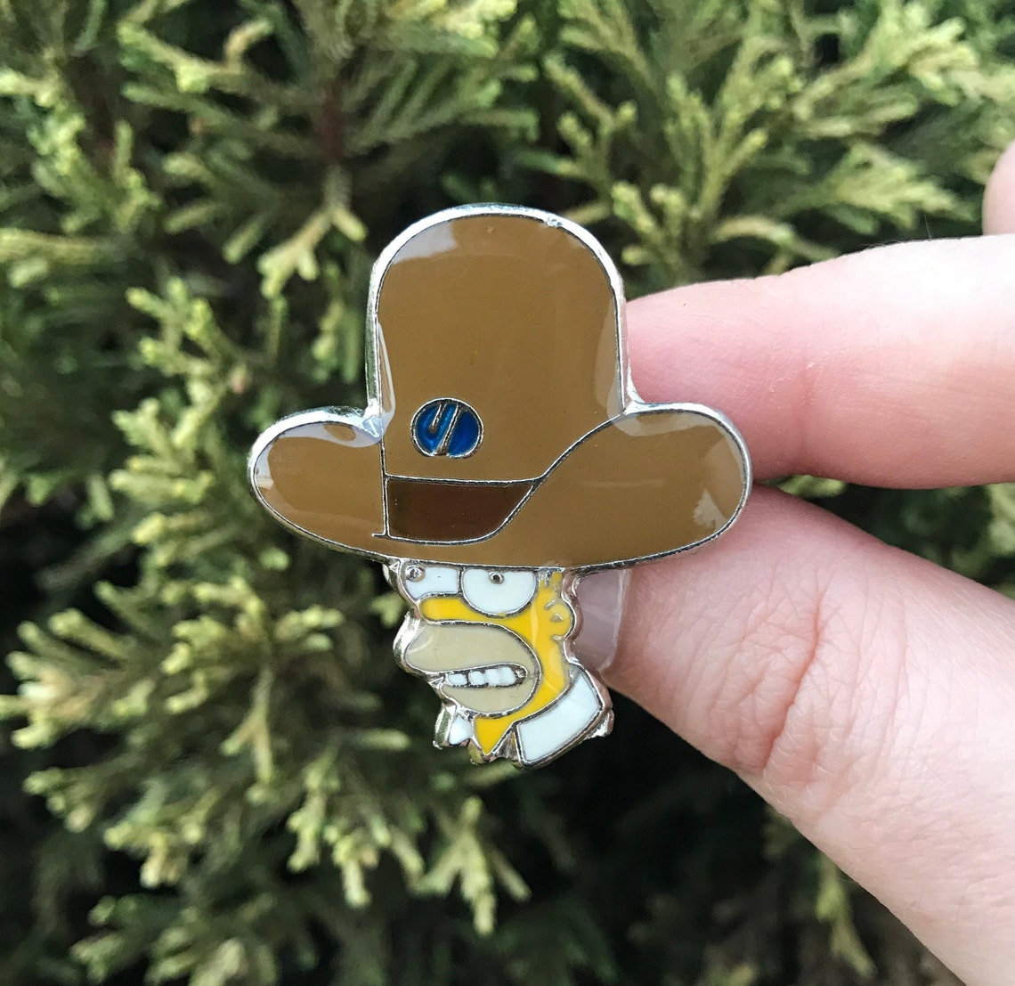 Homer and the Camera Hat PIN Enamel Enamel Pin the Simpsons Etsy