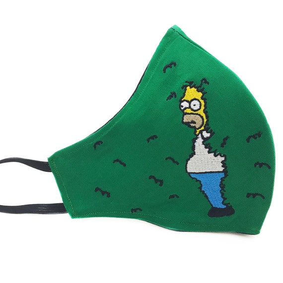 violin segment hver gang Homer Simpson Mask Bush Homer Mask Face Mask Triple Layer - Etsy Singapore