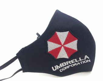 Resident Evil UMBRELLA, STARS cotton face mask, triple layer, adult mask, and child mask, washable, embroidery,  father's day gift