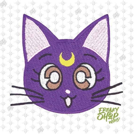 Luna and Artemis Patch, Iron On patch, embroided, anime patch, applique  Sailor Moon, Various sizes from 2,7 in to 11,8 in, Balck Friday