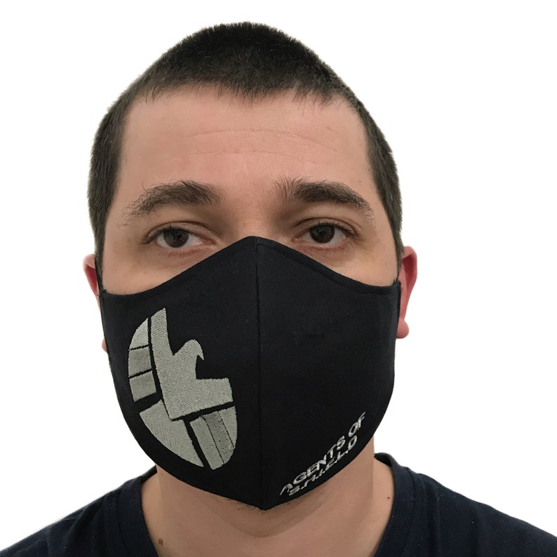 SHIELD mask S.H.I.E.L.D. face mask triple layer adult mask Etsy