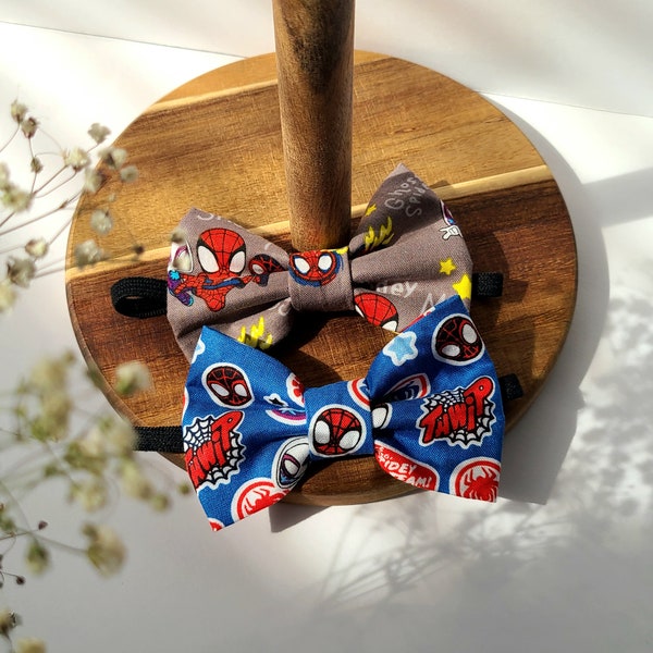 SPIDEY BOW TIE | Boys bow tie, hand made , 100 % cotton