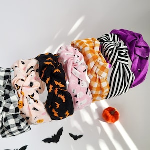 KNOTTED HALLOWEEN HEADBAND/ headband for women and girls/Halloween Hair Accessories/ cotton fabric/ handmade