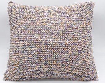 Coussin tricoté main "Confeti" 45 x 45 cm - coloré