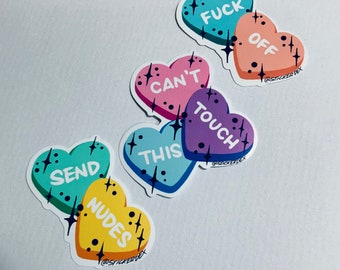 Set of Rude Conversation Hearts