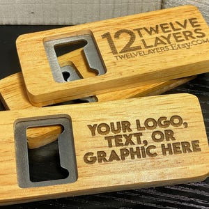 Custom Wooden Bottle Openers | Personalized Engraved Wooden Gifts & Unique Tools for Beer Lovers