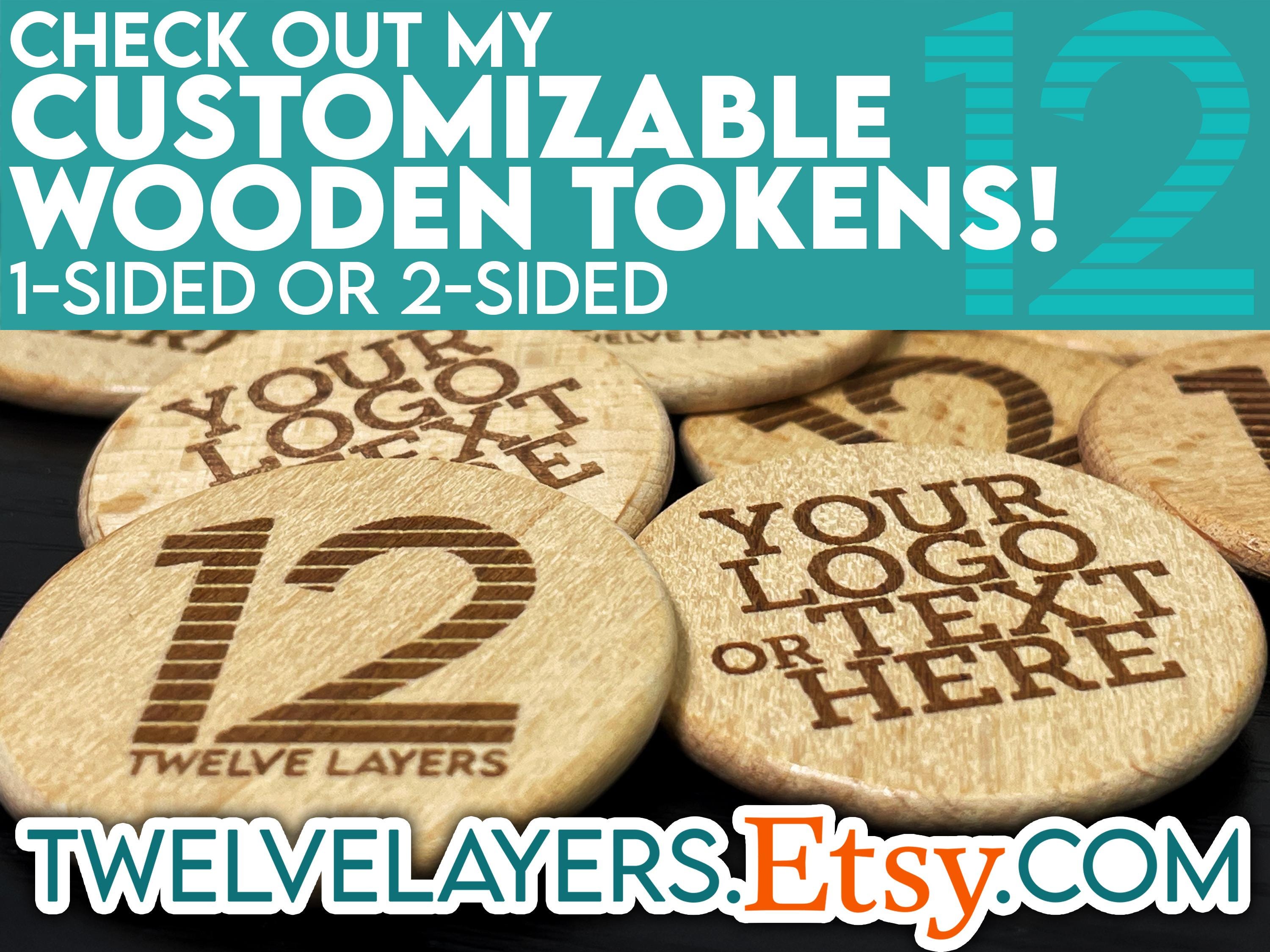 Engraved Wooden Nickels - 1.5" Wood Tokens (set of 25) - Don't Take Any ...
