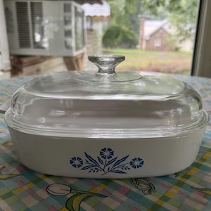 Cocotte vintage PYREX Corningware bleu bleuet