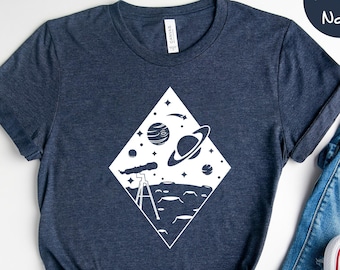 school project solar system Solar System T-Shirt, Planets And Moons In The Solar System Tee, Astronomy Shirt, Outer Space Shirt, Aesthetic Solar System