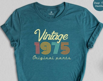 49th Birthday Shirt, Vintage 1975 Shirt, 49th Birthday Gift Women, 49 Years Birthday Shirt, 1975 Birthday Shirt, Retro 49th Birthday Tee