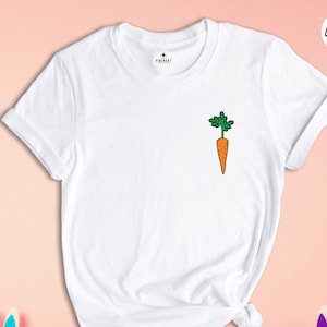 Pocket Carrot Shirt,Easter Carrot T Shirt,Funny Easter Gift, Carrot Lover Gift, Vegan Gifts, Vegetable Shirt