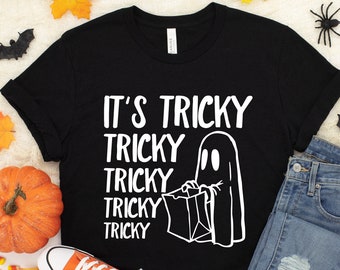 Ghost Shirt Ghost Trick or Treat Tee It's Tricky Tricky Tricky T Shirt,Tricky T Shirt Halloween Tshirt Halloween Shirt Kleding Jongenskleding Tops & T-shirts T-shirts T-shirts met print 