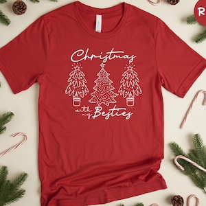 Christmas with My Besties T-Shirt, Family Matching Christmas Shirt, Christmas Family Vacation Gift, Cute Christmas Crew Shirt