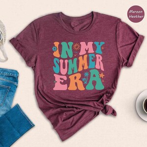 In My Summer Era Shirt, Retro Wavy Summer Vacation Tee, Trendy Groovy Beach Top, Gift for Her zdjęcie 3