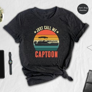 Funny Pontoon Boat Shirt - Retro Lake Life Tee - Unisex S-XXL, Preshrunk Cotton, Boating Humor Apparel image 1