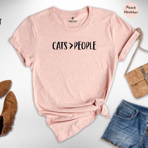 Cat Lover Shirt Casual Tee: Vibrant Cat Mom Design, Eco Friendly Heather Blend (Soft Cotton, Durable Print, Multiple Sizes) image 4