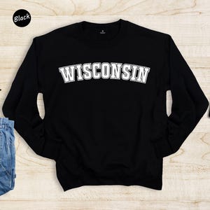 Wisconsin Crewneck Sweatshirt - State Pride Apparel, Comfortable Cotton Blend - Unisex S-XXL, Soft Fabric, Eco-Friendly image 5