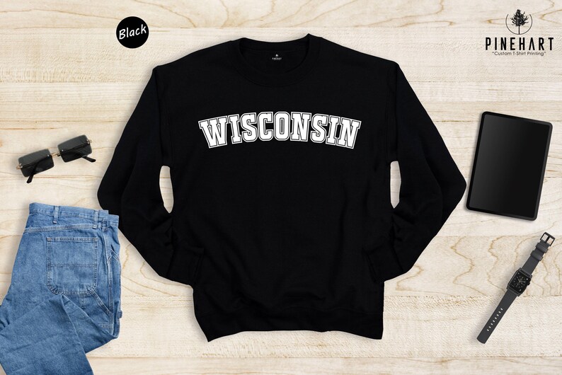 Wisconsin Crewneck Sweatshirt - State Pride Apparel, Comfortable Cotton Blend - Unisex S-XXL, Soft Fabric, Eco-Friendly image 5