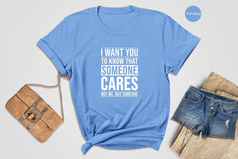 Someone Cares Shirt, Funny Sarcastic Tee, Not Me But Someone Quote, Bold Text Graphic Tee, Sarcasm Gift for Him Her image 4
