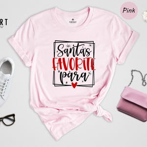 Santas Favorite Para Shirt Holiday Tee: Eco Friendly Christmas Apparel, Durable Vinyl (Heat Pressed Design, S-XXL Sizes) image 6