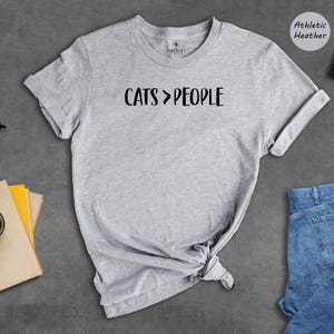 Cat Lover Shirt Casual Tee: Vibrant Cat Mom Design, Eco Friendly Heather Blend (Soft Cotton, Durable Print, Multiple Sizes) image 7