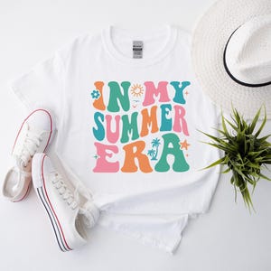 In My Summer Era Shirt, Retro Wavy Summer Vacation Tee, Trendy Groovy Beach Top, Gift for Her zdjęcie 2