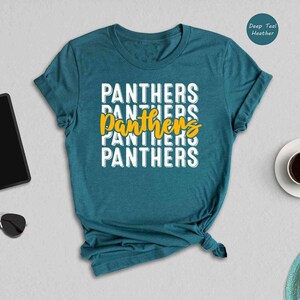 School Team Spirit Shirt: Panther Mascot Design - Ringspun Cotton, Preshrunk, Game Day Apparel image 5