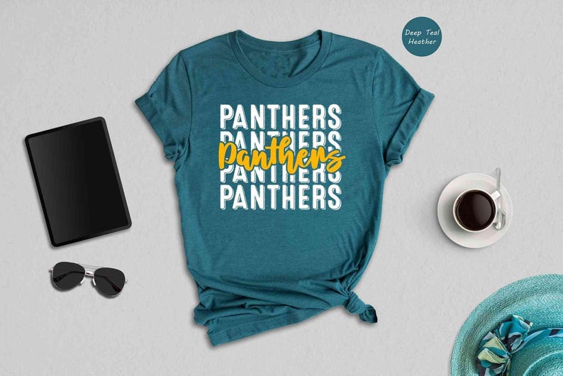 School Team Spirit Shirt: Panther Mascot Design - Ringspun Cotton, Preshrunk, Game Day Apparel image 5