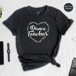 Heart Design Unisex Dance Teacher Gift Shirt: Heart Themed Graphic - Preshrunk Cotton, Comfortable Fit, Eco Friendly Apparel
