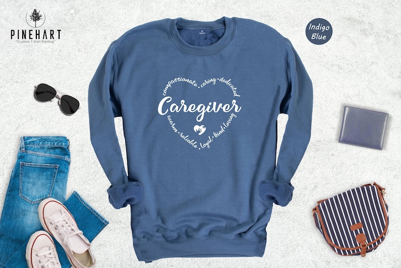 Symbol Of Strength Tee: Caregiver Heart Graphic - Eco Friendly Cotton, Unisex Sizes S-XXL, Soft Comfortable Shirt image 8