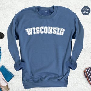 Wisconsin Crewneck Sweatshirt - State Pride Apparel, Comfortable Cotton Blend - Unisex S-XXL, Soft Fabric, Eco-Friendly image 2