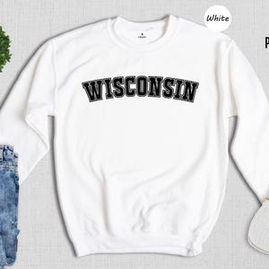 Wisconsin Crewneck Sweatshirt - State Pride Apparel, Comfortable Cotton Blend - Unisex S-XXL, Soft Fabric, Eco-Friendly image 6