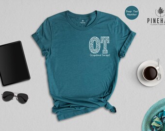 Occupational Therapist Shirt, OT Heart Pocket Tee, Pediatric Rehab Gift, COTA Student Top, Therapy Team Apparel, Cute Medical Tshirt