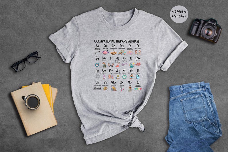 Occupational Therapy Alphabet Shirt, OT Student Gift, Funny Therapist Appreciation Tee, Pediatric OT Grad Shirt image 1