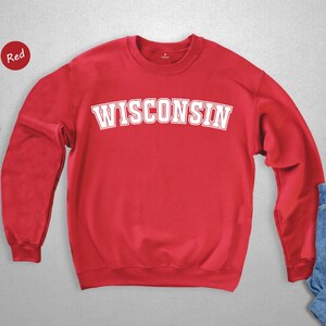 Wisconsin Crewneck Sweatshirt - State Pride Apparel, Comfortable Cotton Blend - Unisex S-XXL, Soft Fabric, Eco-Friendly image 4