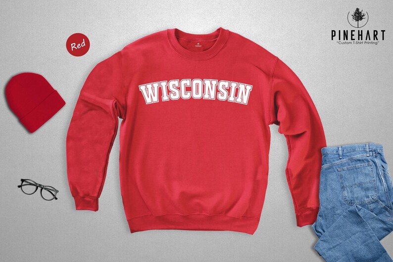Wisconsin Crewneck Sweatshirt - State Pride Apparel, Comfortable Cotton Blend - Unisex S-XXL, Soft Fabric, Eco-Friendly image 4
